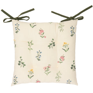 Olivia Cotton Seat Pads Green