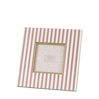 Stripe Photo Frame Olive & Fern 4x4"