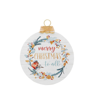 Merry Christmas To All Robin Wooden Sign