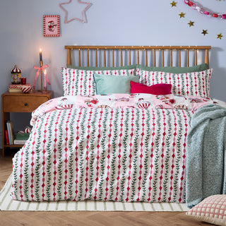 Passport To The North Pole King Duvet Set Candy Floss/Linen
