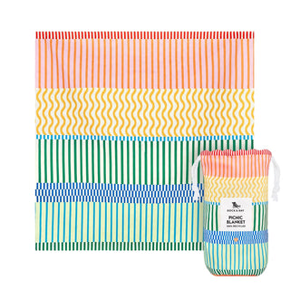 Stripe Up Your Life Picnic Blanket Large