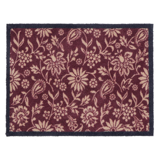 Paisley Floral Burgandy Door Mat