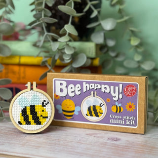 Bee Happy! Mini Matchbox Cross Stitch Kit