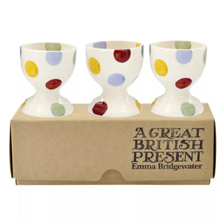 Polka Dot Set Of 3 Egg Cups Boxed
