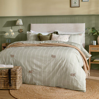 Ramble Sheep Double Duvet Set Sage