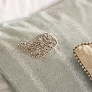 Ramble Sheep King Duvet Set Sage