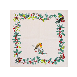 Christmas Robins Napkins 2Pk