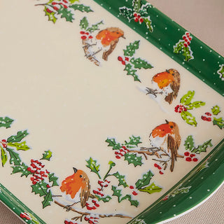 Christmas Robins Small Tray