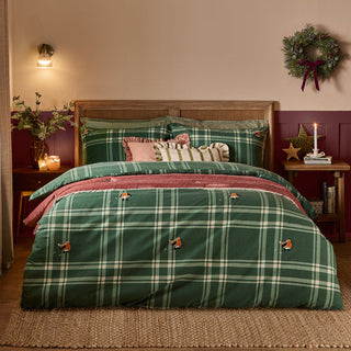 Ramble Robin Tufted Brushed King Duvet Cover Set Green