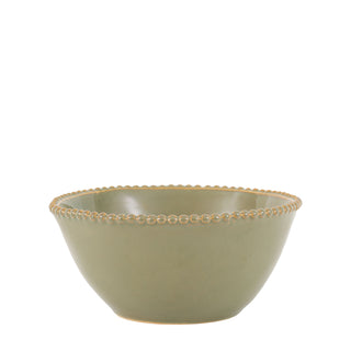 Organic Beaded Bowl Olive