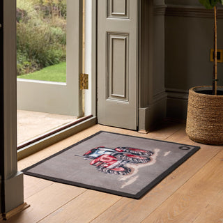 Red Farmyard Tractor Door Mat