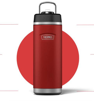 Icon Flip Lid Straw Water Bottle 710ml Ruby Red