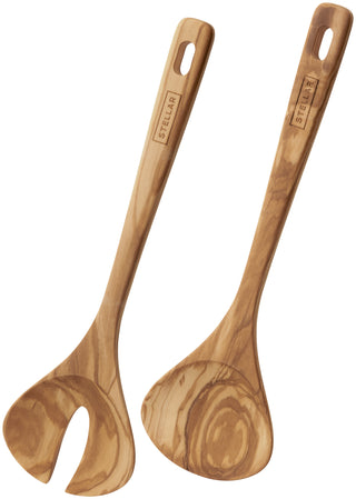 Olive Wood 2pc Salad Server Set