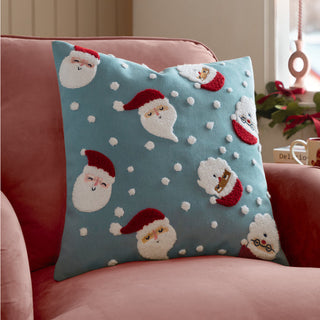 Santas Tufted Feather Filled Cushion Multicolour