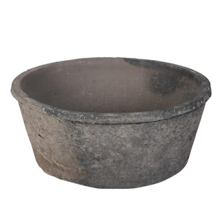 Large Shallow Grey Stone Planter