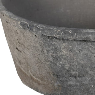 Large Shallow Grey Stone Planter