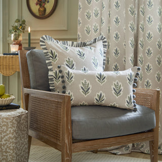 Sessile Leaf 30X50 Printed Cushion Flax