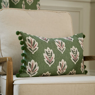 Sessile Leaf 30X50 Printed Cushion Leaf Green