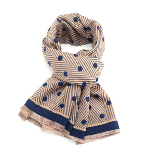 Ines Dots Scarf Navy