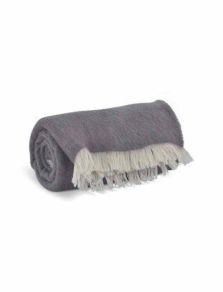 Leigh Reversible Throw Grey Wool