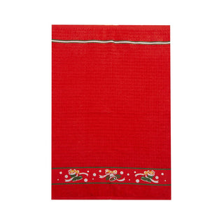 A Wintery Christmas Tea Towel Red