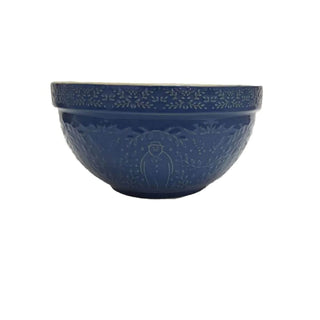 The Snowman Blue Ceramic Baking Bowl