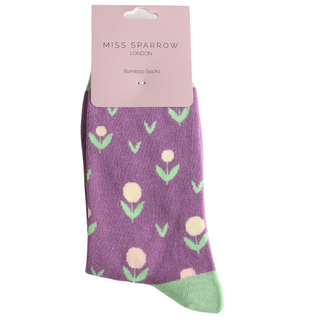 Little Buds Dusky Purple Socks