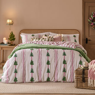 Spruce Stripe  Brushed King Duvet Set Oat