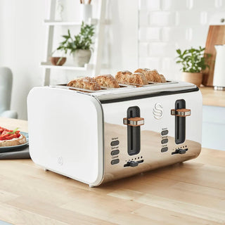 Nordic White 4 Slice Toaster