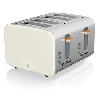 Nordic White 4 Slice Toaster