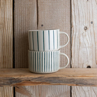 Yarrow Mug Brushed Sea Green Large (Set of 2)