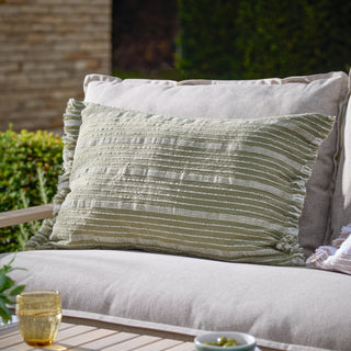 Tide Textured Stripe Outdoor Cushion Moss