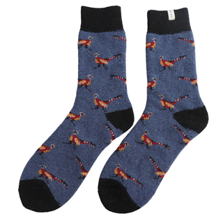 Wool Pheasants Denim Socks