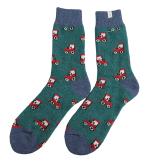Wool Tractor Green Socks