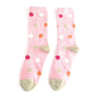 Fluffy Spots Dusky Pink Socks