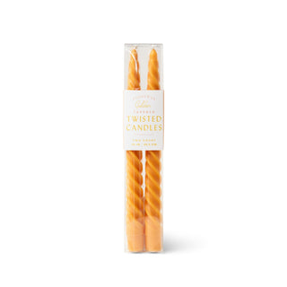 Tapered Twisted Candles Golden 10" Twin Pack