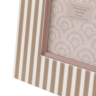Stripe Photo Frame Olive & Fern 6x4"