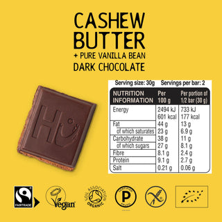 Hu Cashew Butter + Pure Vanilla Dark Chocolate Bar