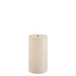 Uyuni Led Pillar Candle, Vanilla, Rustic, 20cm