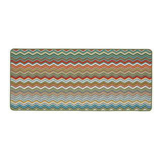 Stain Resistant Candy Multi Green Zigzag Door Mat
