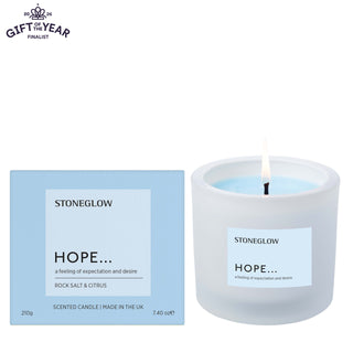 Affirmations Hope Rock Salt & Citrus Candle Tumbler