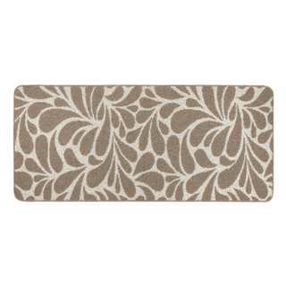 Sculptured Washable Patterned Rain Drop Mink Runner Mat
