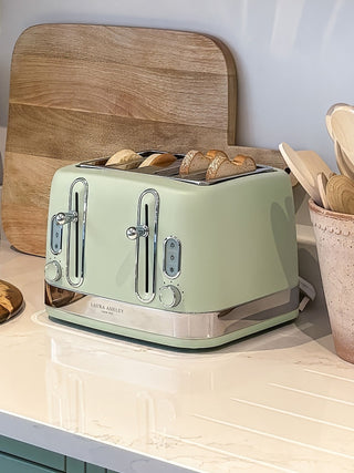 Laura Ashley Sage Leaf 4 Slice Toaster