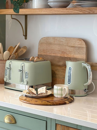 Laura Ashley Sage Leaf 4 Slice Toaster