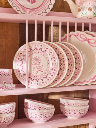Spitalfields Silk Side Plate Pink