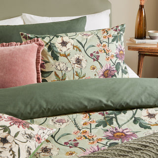 Wallflower King Size Duvet Set Celadon Green
