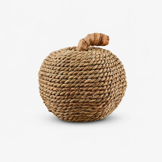 Natural Straw and Rope Pumpkin