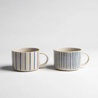 Yarrow Mug Brushed Indigo Blue Large (Set of 2)