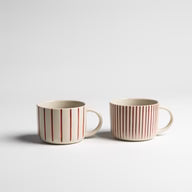 Yarrow Mug Brushed Earth Red Medium Set of 2
