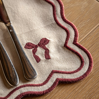 Heritage Scallop Bow Napkins 4pk